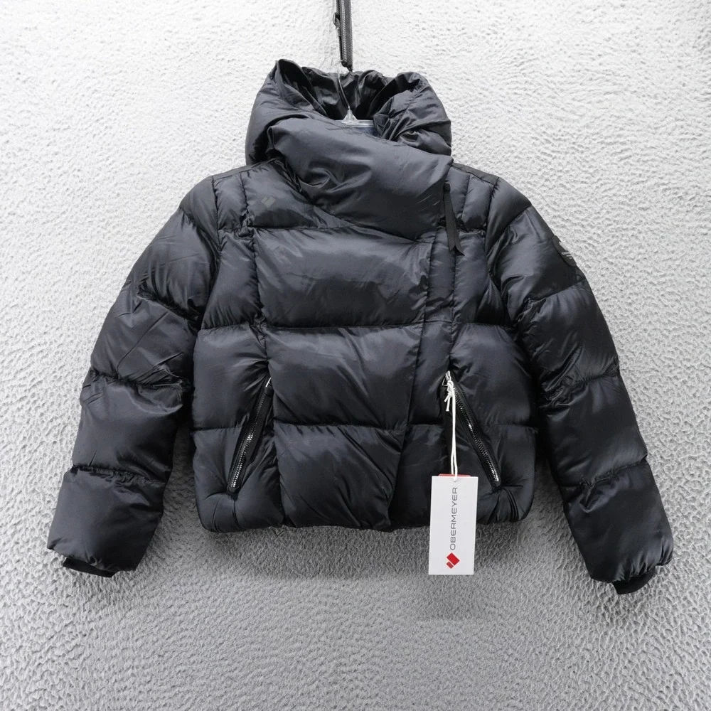 Obermeyer Kids Teen Black Isla Jacket Puffer Hooded Coat Size‎ Small 8 NWT
